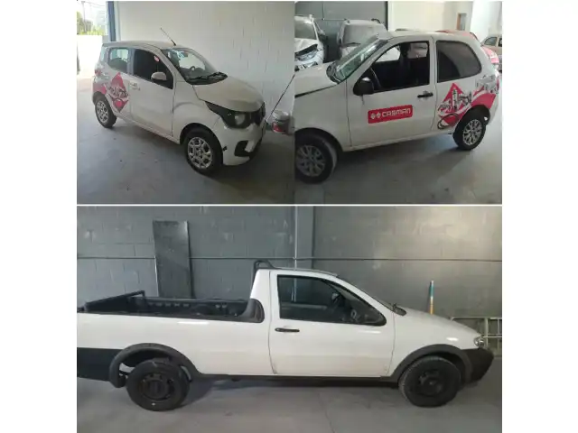 UM AUTOMOVEL FIAT/MOBI LIKE, ANO/MODELO 2018-UM AUTOMOVEL FIAT/PALIO FIRE, ANO/MODELO 2015- UM AUTOMOVEL FIAT/STRADA FIRE, ANO 2011, MODELO 2012